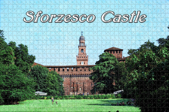 Sforzesco Castle Milan Italy Jigsaw Puzzle Wooden 1000 Piece