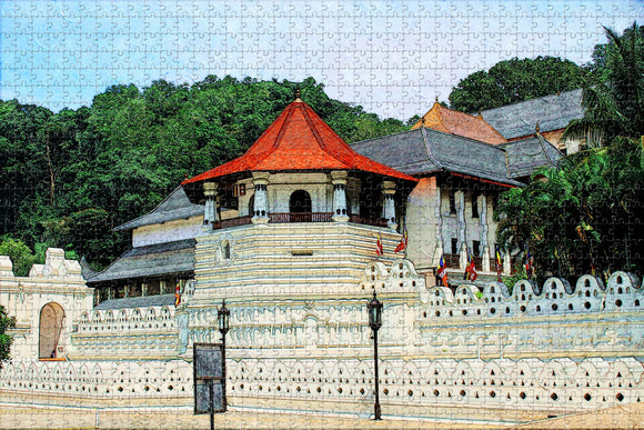 Sri Lanka Temple of the Sacred Tooth Relic Kandy Jigsaw Puzzle Wooden 1000 Piece