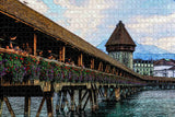 Switzerland Swan Lake Lucerne Jigsaw Puzzle Wooden 1000 Piece