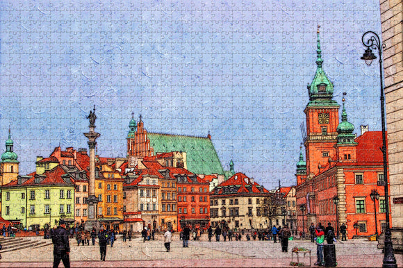 Poland Warsaw Old Town Jigsaw Puzzle Wooden 1000 Piece