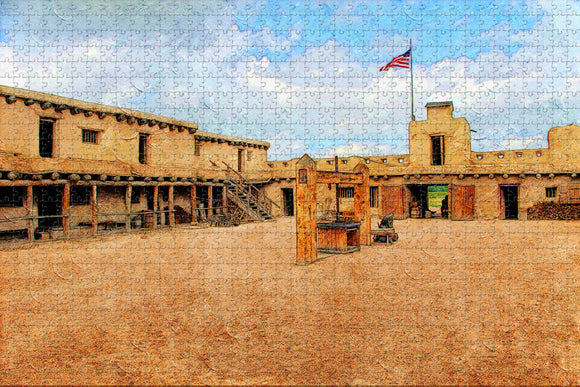 William Bent's Fort Santa Fe USA Jigsaw Puzzle Wooden 1000 Piece