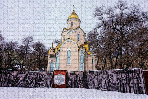 Russia Eastern Orthodox Church Vladivostok Jigsaw Puzzle Wooden 1000 Piece