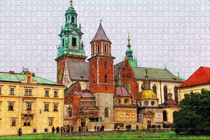 Poland Wawel Castle Cathedral Krakow Jigsaw Puzzle Wooden 1000 Piece