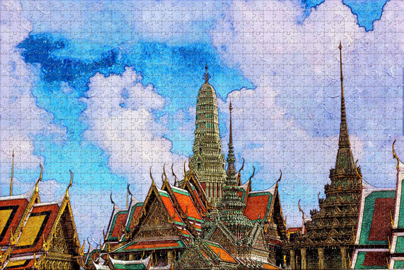 Thailand Temple of the Emerald Buddha Bangkok Jigsaw Puzzle Wooden 1000 Piece