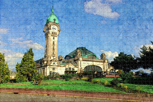 France Limoges Railway Station Jigsaw Puzzle Wooden 1000 Piece