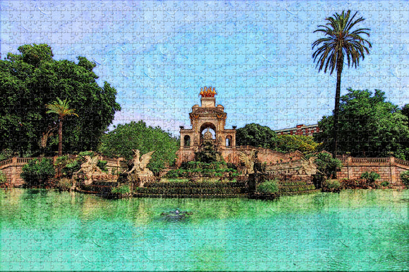 Spain Ciutadella Park Barcelona Jigsaw Puzzle Wooden 1000 Piece