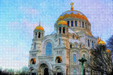 Russia The Naval Cathedral of Saint Nicholas in Kronstadt St. Petersburg Jigsaw Puzzle Wooden 1000 Piece