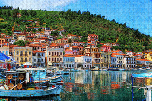 Greece Port Githio Jigsaw Puzzle Wooden 1000 Piece