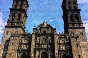 Mexico Puebla Cathedral Jigsaw Puzzle Wooden 1000 Piece