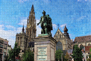 Belgium Antwerp Grand Place Mons Jigsaw Puzzle Wooden 1000 Piece