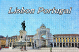 Portugal Commercial Square Lisbon Jigsaw Puzzle Wooden 1000 Piece