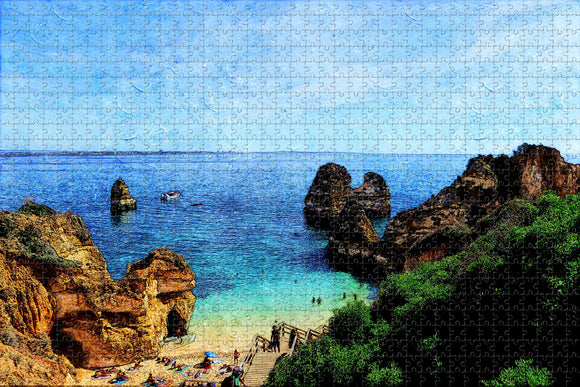 Portugal Lagos Algarve Jigsaw Puzzle Wooden 1000 Piece