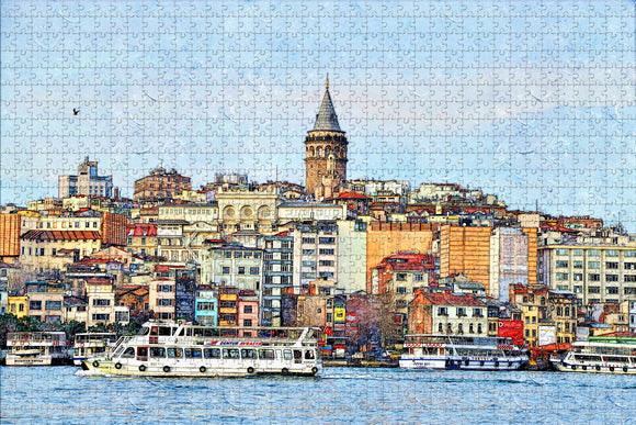 Turkey Galata Istanbul Tower Jigsaw Puzzle Wooden 1000 Piece