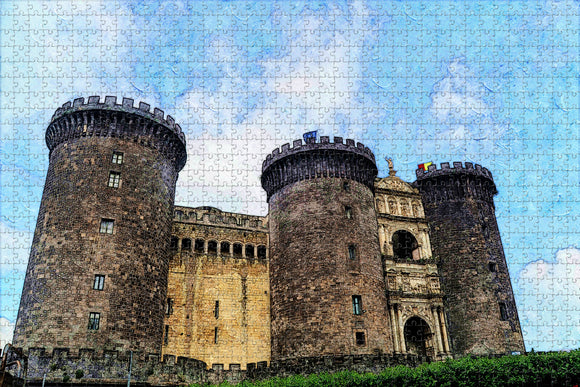 Italy Castle Nuovo Naples Jigsaw Puzzle Wooden 1000 Piece