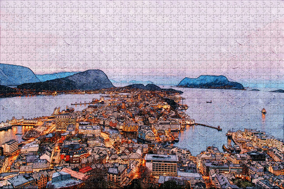 Norway Aksla Molde Jigsaw Puzzle Wooden 1000 Piece