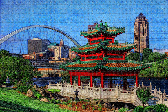 Des Moines Iowa USA Jigsaw Puzzle Wooden 1000 Piece