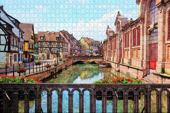 France Old Town Little Venice Colmar Jigsaw Puzzle Wooden 1000 Piece