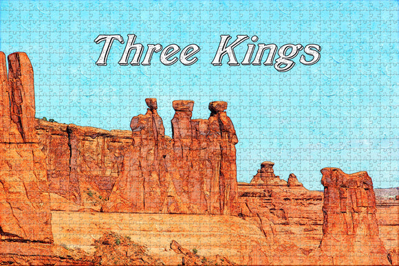 USA America Moab Three Kings Arches National Park Jigsaw Puzzle Wooden 1000 Piece