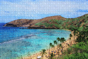 Honolulu Hanauma Bay Hawaii USA Jigsaw Puzzle Wooden 1000 Piece