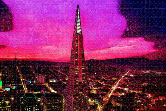 San Francisco Transamerica Pyramid USA Jigsaw Puzzle Wooden 1000 Piece