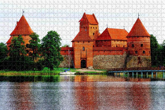 Trakai Castle Lithuania Jigsaw Puzzle Wooden 1000 Piece