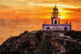 Greece Santorini Akrotiri Lighthouse Jigsaw Puzzle Wooden 1000 Piece