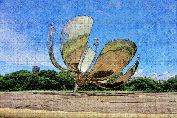 Generic Floralis Buenos Aires Argentina Jigsaw Puzzle Wooden 1000 Piece