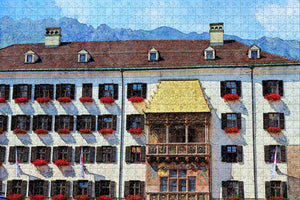 Austria Golden Roof Museum Old Town of Innsbruck Jigsaw Puzzle Wooden 1000 Piece