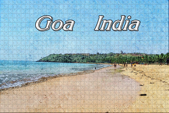 India Beach Anjuna Goa Jigsaw Puzzle Wooden 1000 Piece