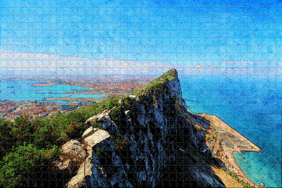 Gibraltar Cliff Rock Jigsaw Puzzle Wooden 1000 Piece