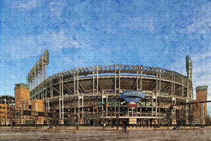 Cleveland Progressive Field Ohio USA Jigsaw Puzzle Wooden 1000 Piece