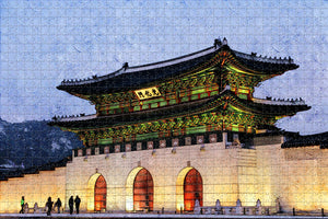 Korea Sejongno Gwanghwamun Jigsaw Puzzle Wooden 1000 Piece