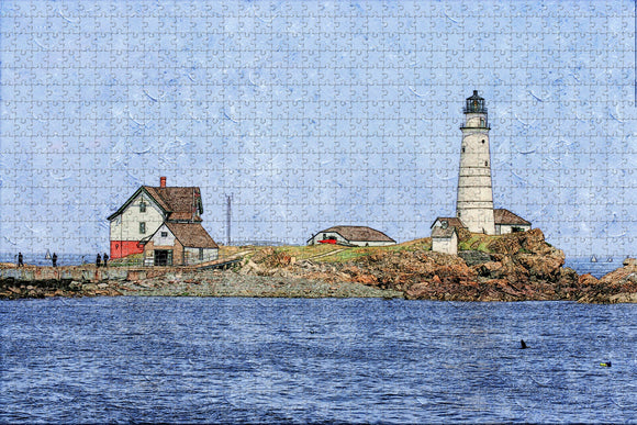 Lighthouse Boston USA Jigsaw Puzzle Wooden 1000 Piece