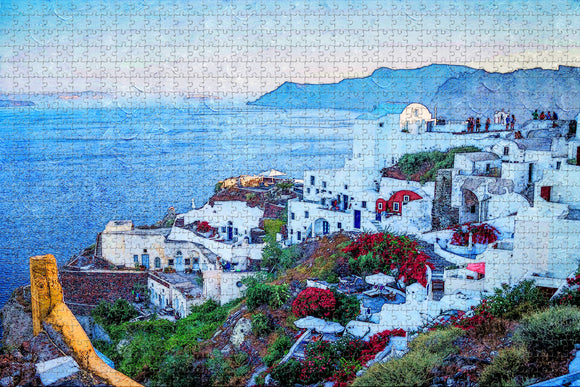 Greece Oia Santorini Jigsaw Puzzle Wooden 1000 Piece