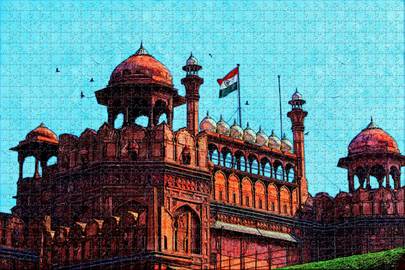 India Red Fort New Delhi Jigsaw Puzzle Wooden 1000 Piece