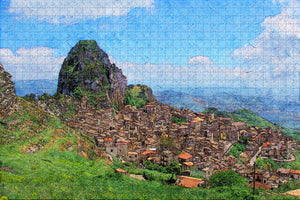 Caltabellotta Sicily Italy Jigsaw Puzzle Wooden 1000 Piece