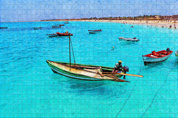 Beach of Santa Maria Cape Verde Jigsaw Puzzle Wooden 1000 Piece