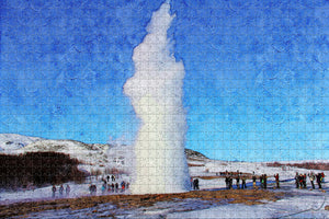 Iceland Great Geysir Reykjavik Jigsaw Puzzle Wooden 1000 Piece