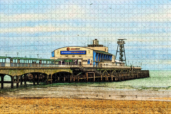 UK England Bournemouth Beach Pier Jigsaw Puzzle Wooden 1000 Piece