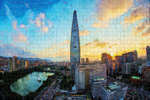 Seoul Korea Jigsaw Puzzle Wooden 1000 Piece