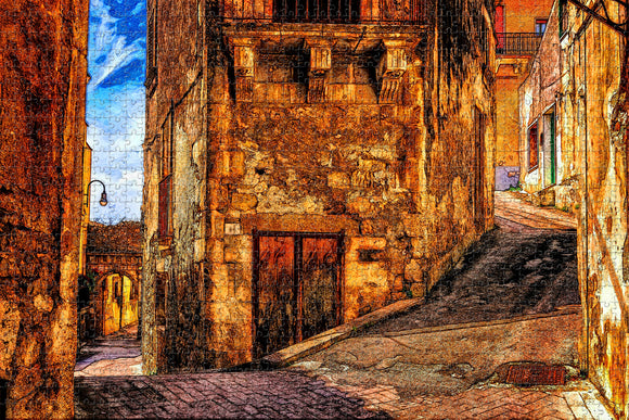 Italy Modica Alley Historic Jigsaw Puzzle Wooden 1000 Piece