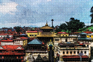 Nepal Pashupatinath Temple Kathmandu Jigsaw Puzzle Wooden 1000 Piece