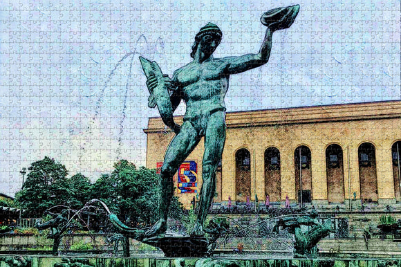 Sweden Poseidon Gothenburg Jigsaw Puzzle Wooden 1000 Piece