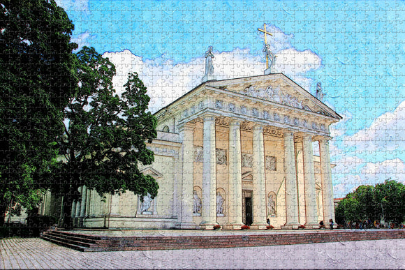 Lithuania Vilnius Lithuania Jigsaw Puzzle Wooden 1000 Piece