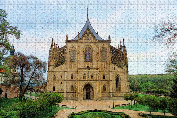 Czech St. Barbara Church Kutna Hora Jigsaw Puzzle Wooden 1000 Piece