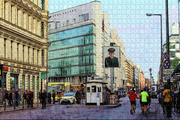 Germany Checkpoint Charlie Berlin Jigsaw Puzzle Wooden 1000 Piece