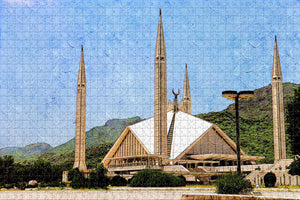 Faisal Mosque Islamabad Pakistan Jigsaw Puzzle Wooden 1000 Piece