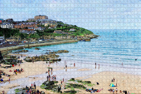 UK England Newquay Beach Jigsaw Puzzle Wooden 1000 Piece