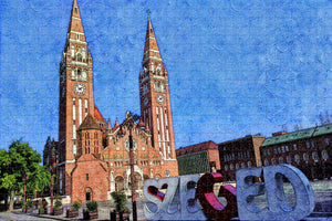 Hungary Dom Square Szeged Jigsaw Puzzle Wooden 1000 Piece