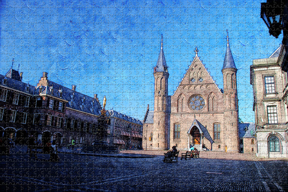 Holland Inner Court & Hall of the Knights Hague Jigsaw Puzzle Wooden 1000 Piece